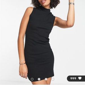 ASOS black mock neck mini dress